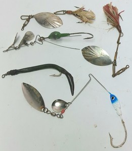 Vintage Spinnerbait & Fishing Lure Group with Mepps, G.M. Skinner & Skirted Lures