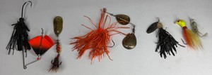 Assorted Vintage Spinnerbait, Buzzbait & Bucktail Fishing Lures