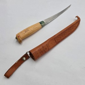 Vintage Rapala J. Marttiini Finland Fillet Knife with Leather Sheath
