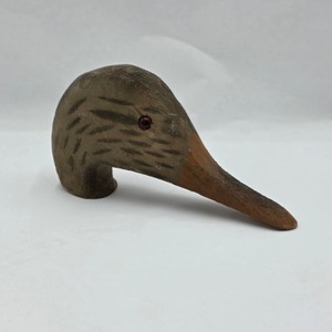 Vintage Carved Wooden Goose Decoy Head Marked GOR