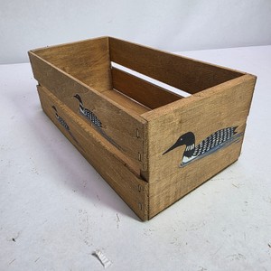 Wooden Loon Decor Storage Crate