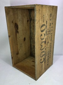 Vintage CAMCO Cambridge Massachusetts Wooden Shipping Crate