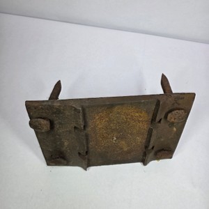 Vintage Railroad Tie Plate with Spikes