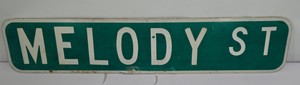 Melody St Aluminum Street Sign