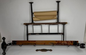 Vintage Grocery Store Butcher Paper Roll Holders & Cutters