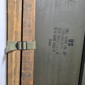 1960 U.S. Military Folding Leg Field Table by Rich Industries