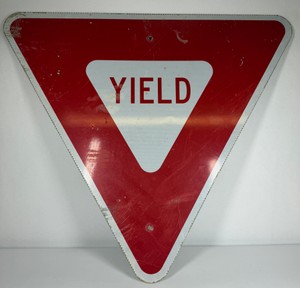 Reflective Aluminum Yield Traffic Sign