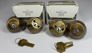 Weiser Lock Brass Deadbolt Locksets with Keys