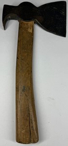 Vintage Hickory Double Bit Axe with Wood Handle