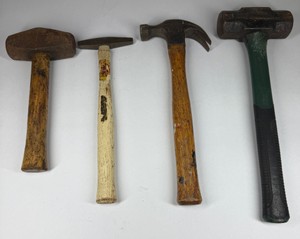 Assorted Vintage Hammers & Masonry Chisel