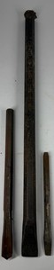 Vintage Forged Steel Cold Chisels & Striking Tools