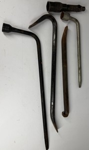 Vintage Automotive Lug Wrench, Tire Iron & Pry Bar Tool Group