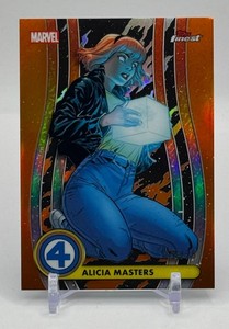 Alicia Masters 2025 Topps Finest Orange Fantastic Four Marvel Card