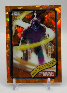 Kang The Conqueror 0925 Topps Chrome Orange Cracked Ice Marvel Card