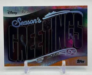 Seasons Greetings From The Beast 0725 Orange Topps Disney Card