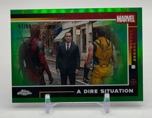 A Dire Situation 9799 Green Topps Chrome Marvel Card