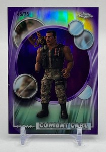 Combat Carl 4575 Purple Topps Chrome Pixar Card