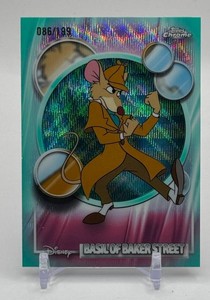 Basil Of Baker Street 086199 Teal Wave Topps Chrome Disney Card