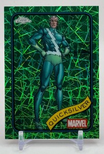 Quicksilver 1199 Green Lazer Topps Chrome Marvel Card