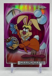 March Hare 153399 Pink Topps Chrome Disney Card