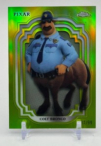 Colt Bronco 9299 Lime Green Topps Chrome Pixar Card