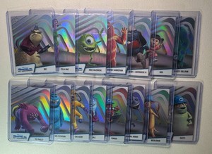 Complete Monsters Inc 15-Card Topps Chrome Card Lot