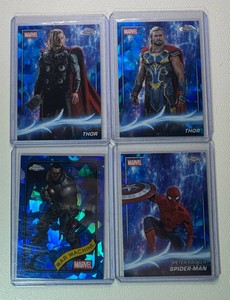 4-Card Topps Chrome Marvel Sapphire Lot (2)
