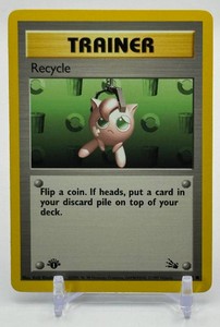 Trainer Recycle 1st Edition Pokemon Trading Card