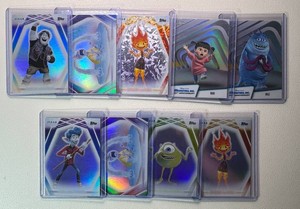 9-Card PixarDisney Topps ChromeTopps Parallel Card Lot