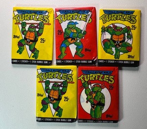 5 Packs of 1989 Topps Ninja Turtles