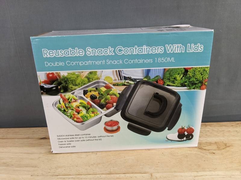 Reusable Snack Containers With Lids 1850 mL - Brand New