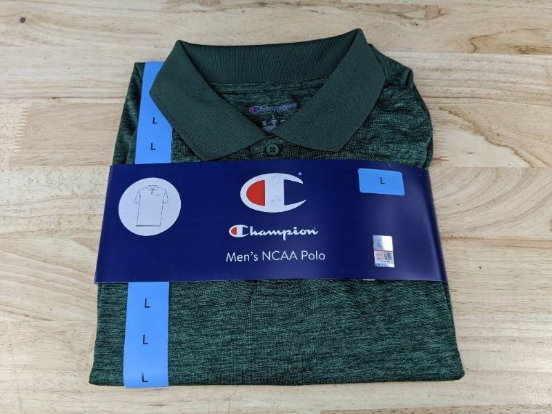 Champion Mens NCAA NDSU Bison Polo Shirt Size Large - Brand New