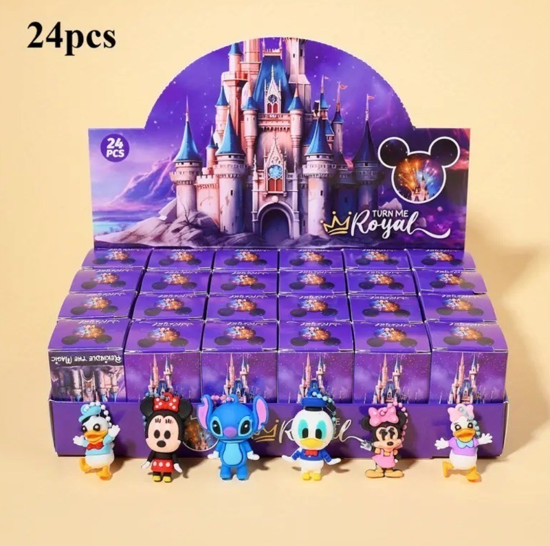 Disney Turn Me Royal 24 Mystery Figurine Keychain Set with Rekindle the Magic Display Retail Box - Brand New