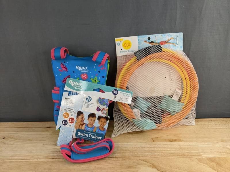Sun Squad Swim Rings and Aqua Swim Trainer 3-5 Years - Brand New