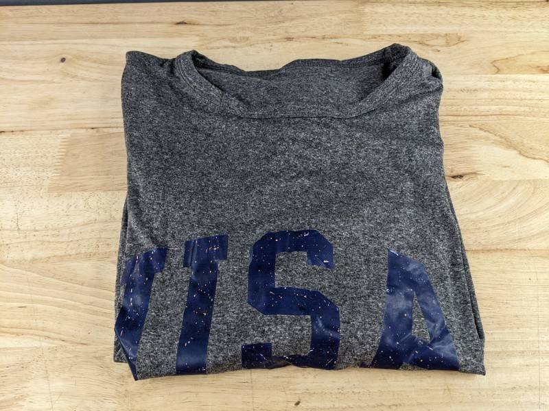 Womens USA Long Sleeve Top Size Large Grey - Brand New