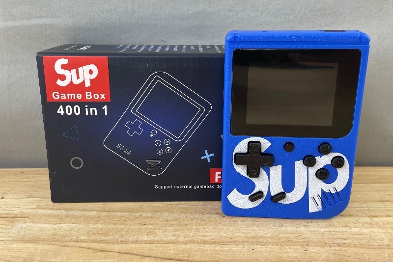Sup Game Box Handheld Console with 400 Video Games - Games like Mario, TMNT, Contra, Double Dragon, Mortal Kombat, Galaga - Brand New