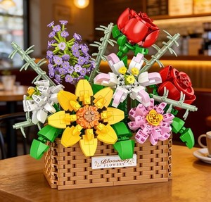 Flower Basket Building Block Mini Brick Toy Set, Model 5303 - Brand New