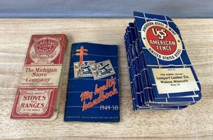 Vintage American Fence, Michigan Stove &amp Health Handbook Pocket Notebooks&nbspK