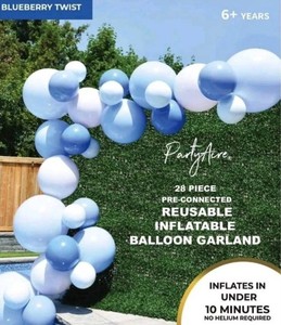 Partyfaire Blueberry Twist Inflatable Balloon Garland, 28-Piece, $83 Retail - Brand New