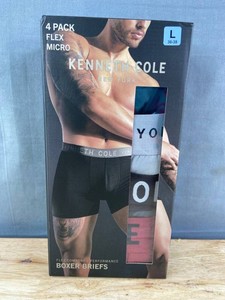 Kenneth Cole Flex Micro Boxer Briefs, Size L, 4 Pack - Brand New