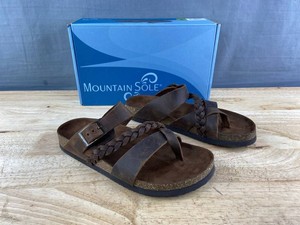 Mountain Sole Womens Leather Sandals Size 7, Brown