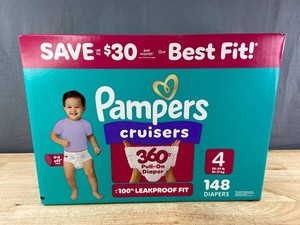 Pampers Cruisers 360 Pull-On Diapers Size 4, 148 Total - Brand New