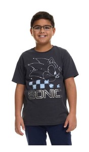 Sonic the Hedgehog T-shirt Size Youth XS, Grey - Brand New