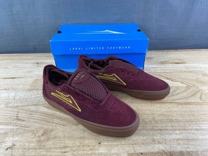 LafSai Essex Mens Slip-On Shoes Size 5.5, Burgundy Suede - Brand New