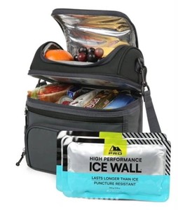 Arctic Zone Pro Dual-Compartment Lunch Cooler, Grey and Black - Brand New
