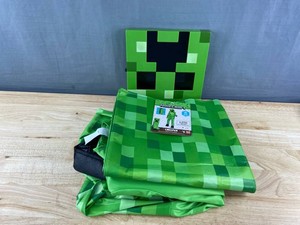 Minecraft Creeper Costume Size Youth 4-6, Green and Black - Brand New