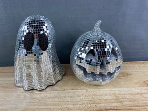 Dazzling Halloween Ghost & Pumpkin Jack-O-Lantern Decor - Brand New