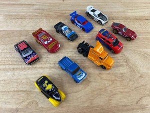 Die-Cast Toy Cars, Trucks &amp Character Vehicles - Lightning McQueen, Bandit, Spider-Man, Sports Cars, Nascar Style, Semi Truck, Etc., 10 Total&nbspC