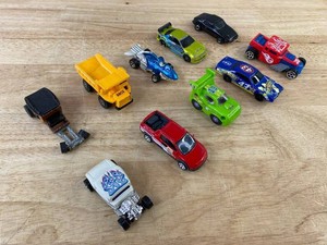 Die-Cast Toy Cars, Trucks &amp Custom Vehicles - Hot Wheels, Pop Secret #43, Flames, Dragster, Hot Rods, Dump Truck, Mattel, Etc., 10 Total&nbspC