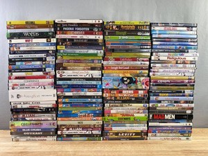 130 DVD Movie and TV Collection - Kill Bill, The Jungle Book, Mad Men, Benji, SpongeBob, Bill Cosby, Braveheart, The Lord of the Rings, Star Wars, Mad Men, CSI Miami, Hairspray, Shrek 2, The Exorcist, Sesame Street, VeggieTales, Etc.&nbspC